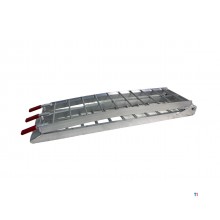 Set of open aluminum ramps, 680kg, 2230 x 280mm, foldable, usable width 275mm. MW Tools