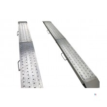 Set of aluminum ramps 1100kg 2440 x 240mm foldable usable width 220mm MW Tools Set of aluminum ramps 1100kg 2440 x 240mm foldable usable width 220mm MW Tools