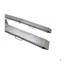 Set of aluminum ramps 1100kg 2440 x 240mm foldable usable width 220mm MW Tools Set of aluminum ramps 1100kg 2440 x 240mm foldable usable width 220mm MW Tools