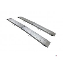 Set of aluminum ramps 1100kg 2440 x 240mm foldable usable width 220mm MW Tools Set of aluminum ramps 1100kg 2440 x 240mm foldable usable width 220mm MW Tools
