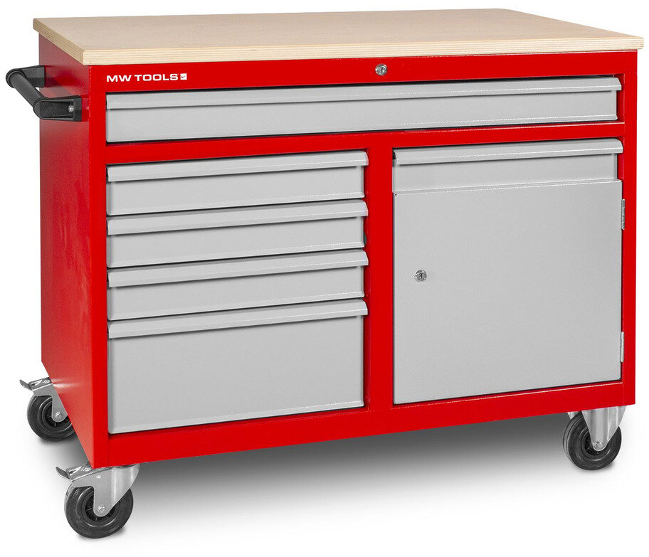 Mobiler Arbeitstisch 5 Schubladen 1 Schrank MW Tools