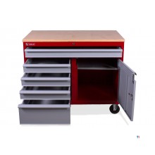 Mobiler Arbeitstisch 5 Schubladen 1 Schrank MW Tools