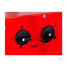 Electric hot air blower 15kW 3x400V trolley MW Tools