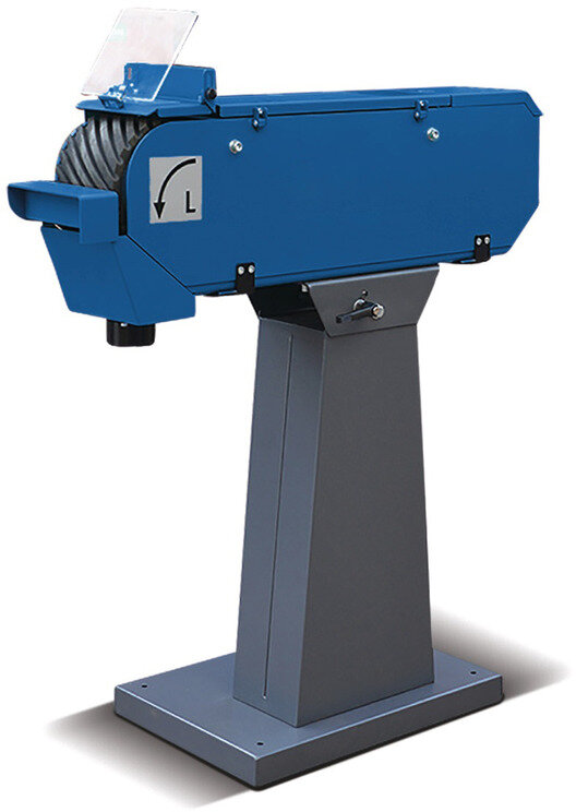 Metalbåndsliber 75x2000 mm 18-36 m/s 3/4 kW 400V motorbremse nødstop drivhjul 240 mm 2 hastigheder Metallkraft