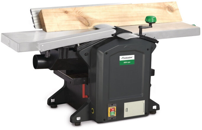 Bærbar kombinert høvel tykkelseshøvel 254 mm 2 høvelkniver 1,5 kW 230V Holzstar