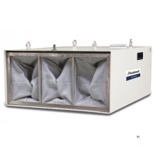 Luftfiltersystem 3 volumenstrømme 945 / 1035 / 1675 m³/h filtre 99% 5 mikron 0,3 kW 230V Holzkraft