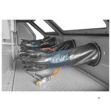 Professionelle Doppelstrahlkabine 880 L mit Absaugung MW Tools