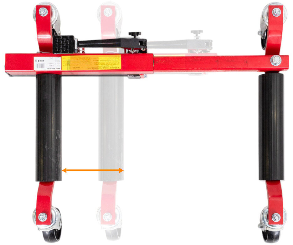 Hydraulisk bilhjultralle 675 kg hjulbredde 300 mm MW Tools Hydraulisk bilhjultralle 675 kg hjulbredde 300 mm MW Tools