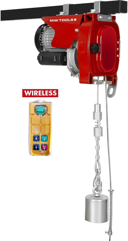 Kabeltalje 300 kg 60m 230V type gennemløb trådløs styring MW Tools