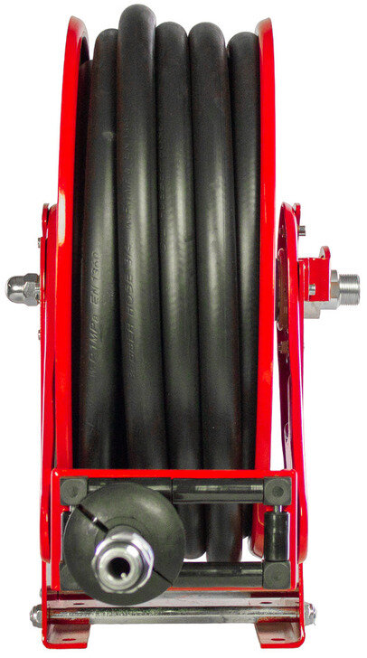 Dieselhaspel 15 m Ø 3/4" 20 bar Stahl pulverbeschichtet mit Aufrollautomatik und fester Wandhalterung MW Tools