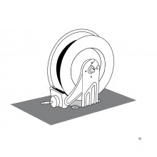 Dieselhaspel 15 m Ø 3/4" 20 bar Stahl pulverbeschichtet mit Aufrollautomatik und fester Wandhalterung MW Tools