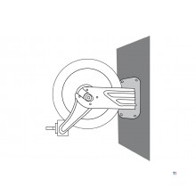 Dieselhaspel 15 m Ø 3/4" 20 bar Stahl pulverbeschichtet mit Aufrollautomatik und fester Wandhalterung MW Tools