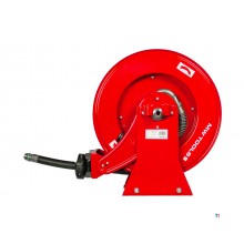 AdBlue-spole 15 m Ø 3/4" 20 bar Pulverlakeret stål med automatisk oprulning og fast vægbeslag MW Tools