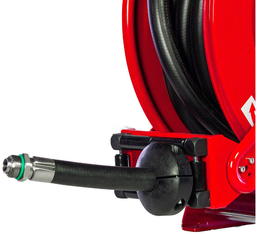 AdBlue-spole 15 m Ø 3/4" 20 bar Pulverlakeret stål med automatisk oprulning og fast vægbeslag MW Tools