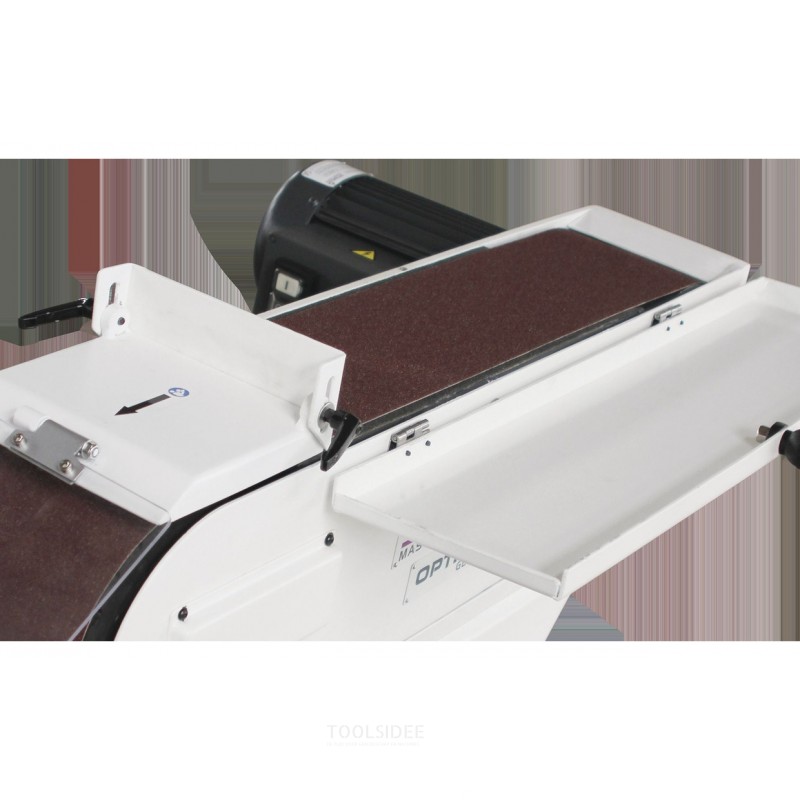 Professionel metalbåndsliber 150x2000 mm 29,4 m/s 1,5/2,2 kW 400V nødstop 2 hastigheder Optigrind