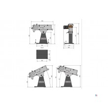 Professionel metalbåndsliber 150x2000 mm 29,4 m/s 1,5/2,2 kW 400V nødstop 2 hastigheder Optigrind