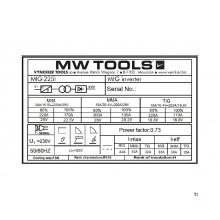 MIG-Industrie-Synergie-Schweißinverter 30A-220A 230V MW Tools