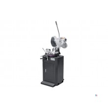 Manual crosscut saw, blade diameter 315 mm, 19/38 rpm, 0.75/1.5 kW, 400V, with cooling pump and base for steel and stainless ste