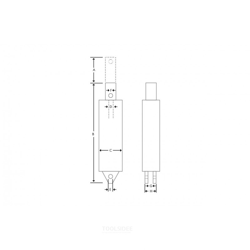 Flaskedonkraft 3T L. 70cm CAT610 MW Værktøj