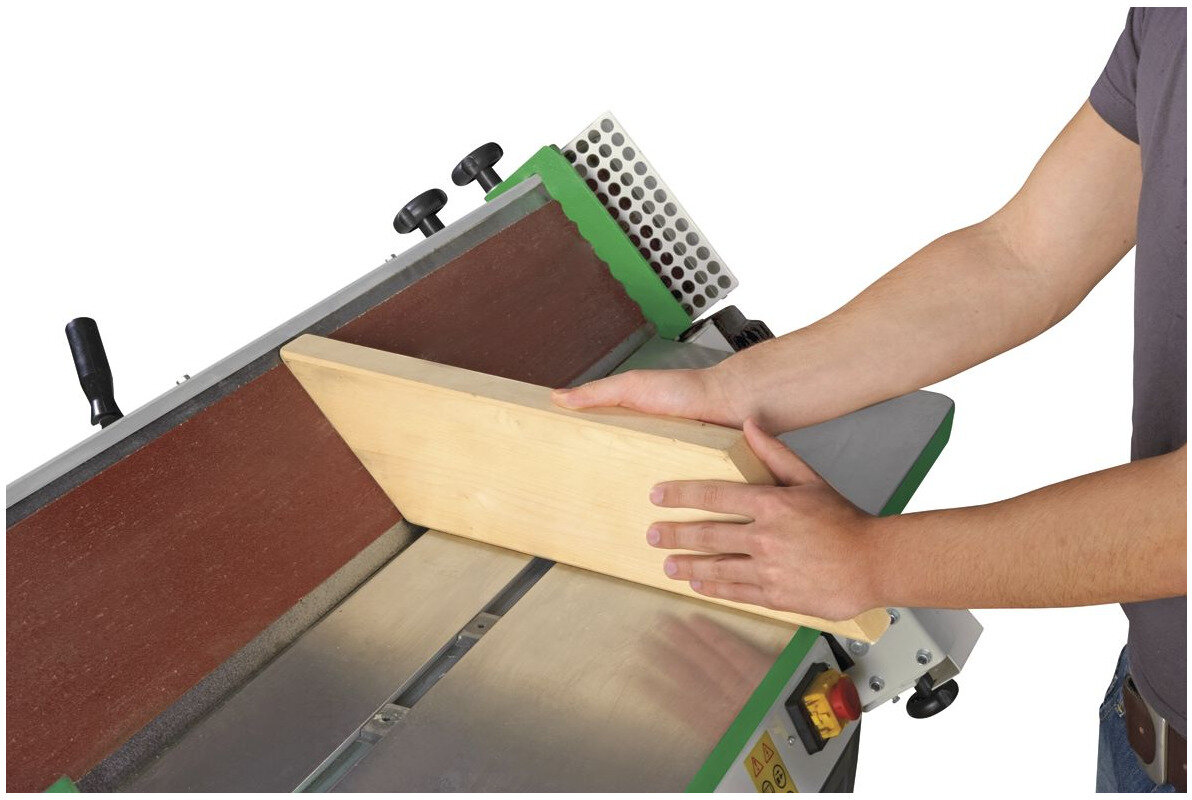 Oszillierende Kantenschleifmaschine, Schleiflänge 950 mm, Schleifband 150x2515 mm, 2,2 kW, 400V, Holzstar