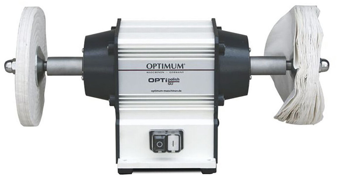 Polijstmachine dia. 200 mm 2850 tpm 600 W 230V inclusief twee polijstschijven Optigrind