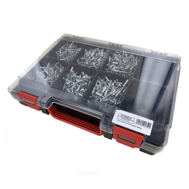 Assortment of blind rivets 900pcs MW Tools Assortment of blind rivets 900pcs MW Tools