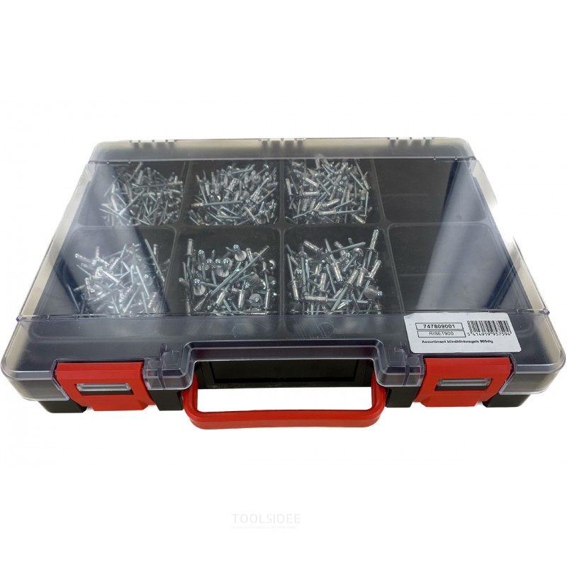 Assortment of blind rivets 900pcs MW Tools Assortment of blind rivets 900pcs MW Tools