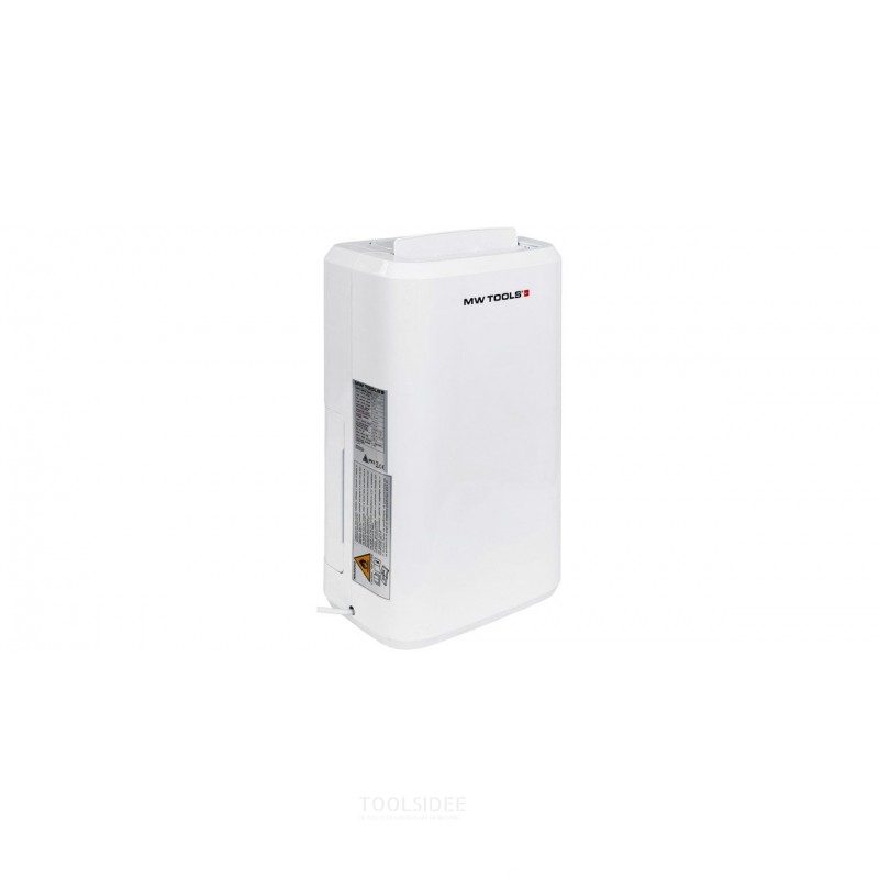 Lydløs og kompakt affugter 12L/dag - 280W, 2L reservoir, ideel til badeværelser eller rum op til 20m² MW Værktøj