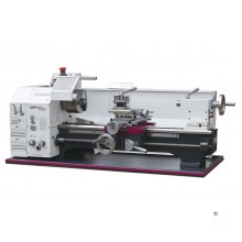 Metaldrejebænk, centerhøjde 125 mm, centerlængde 550 mm, spindelboring 26 mm, 0,75 kW, 230 V, med Optiturn-tilbehør