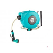 Enrouleur de tuyau d'arrosage 20 m Ø 3/4" 10 bar PP MW Tools