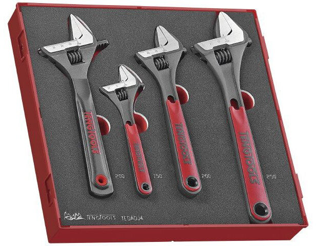 Foam2 Tray-Schlüsselsatz, 15° Beckenwinkel, 4-teilig Teng Tools