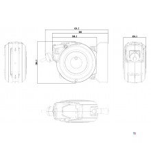 Kabeltromle 8 m 3G 1,5 mm² 230V Polypropylen med automatisk oprulning og drejeligt vægbeslag MW Tools