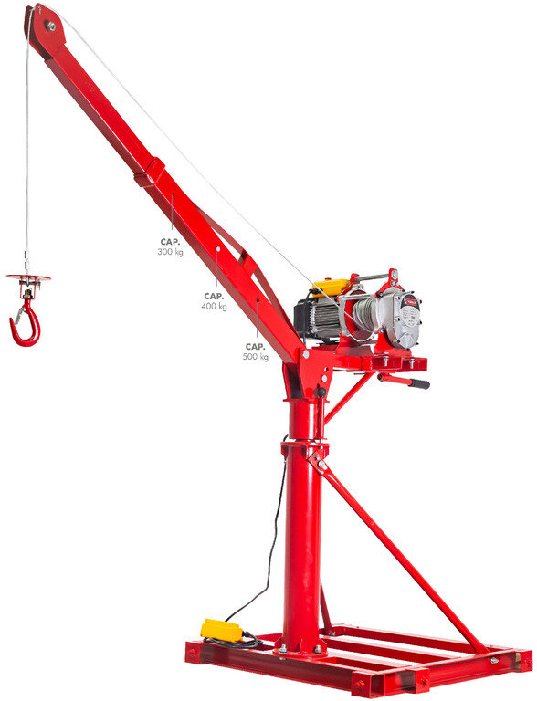 Byggekran 500kg 25m elektrisk 230V MW Værktøj Byggekran 500kg 25m elektrisk 230V MW Værktøj
