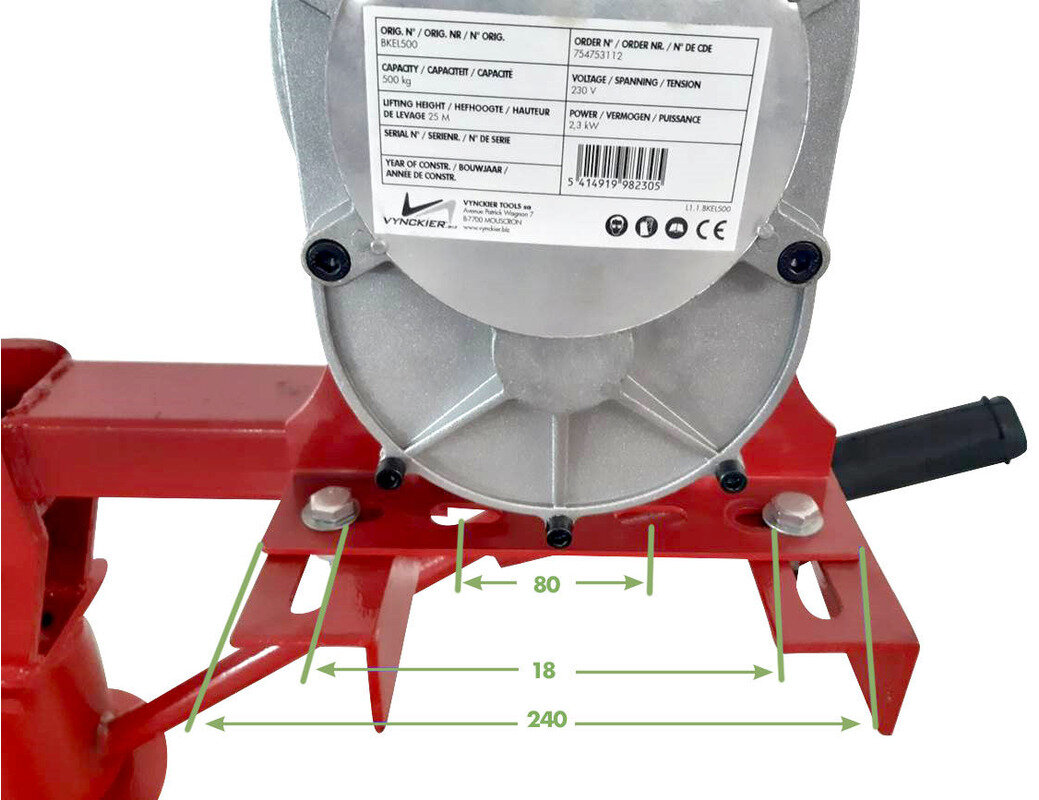 Byggekran 500kg 25m elektrisk 230V MW Værktøj Byggekran 500kg 25m elektrisk 230V MW Værktøj