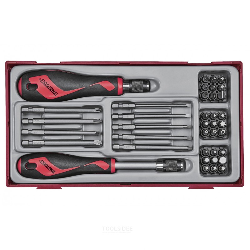 Bitsæt TT1 bakke PH - PZ - Flad - TX - TPX - HEX - rob 38 dele Teng Tools