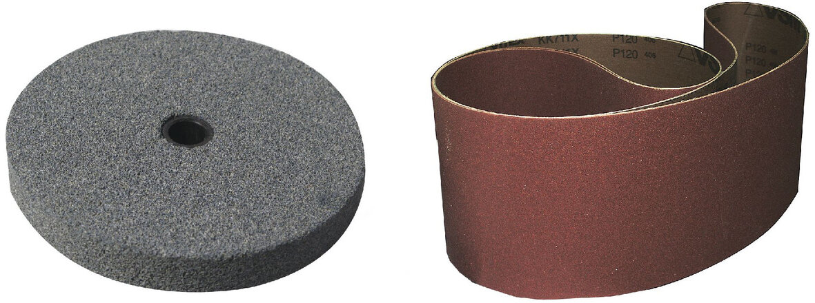 Kombinationssliber med slibebånd 75x762 mm, slibestendiameter 200 mm, 2850 o/min, 600 W, 230 V, inkl. slibesten og slibebånd Opt