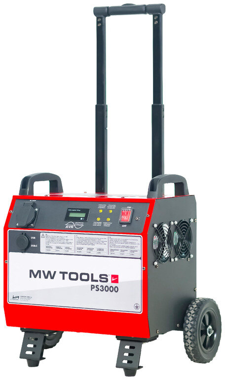 Kraftværk 230 V 2405 Wh 3,5 kW industriel med trolley MW Tools Kraftværk 230 V 2405 Wh 3,5 kW industriel med trolley MW Tools