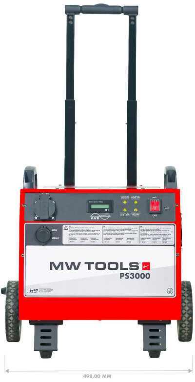 Kraftværk 230 V 2405 Wh 3,5 kW industriel med trolley MW Tools Kraftværk 230 V 2405 Wh 3,5 kW industriel med trolley MW Tools