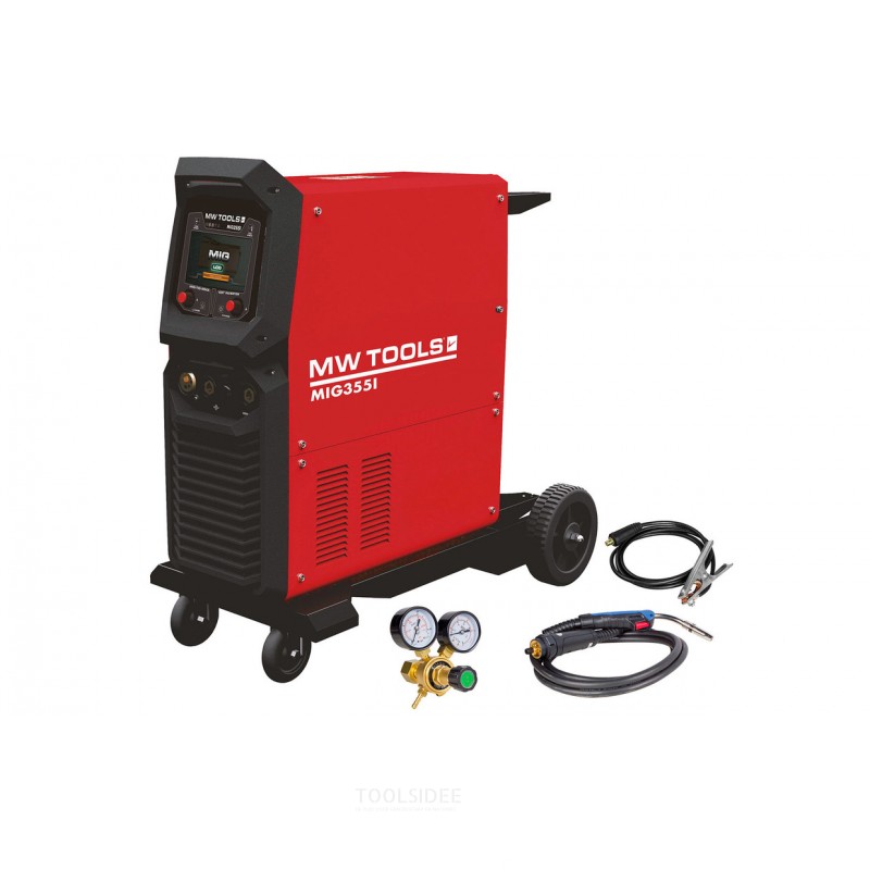 MIG teollisuushitsausinvertteri LCD 350A + lisävarusteet MW Tools