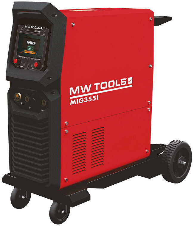 MIG-Industrie-Synergie-Schweißinverter LCD 350A + Zubehör MW Tools