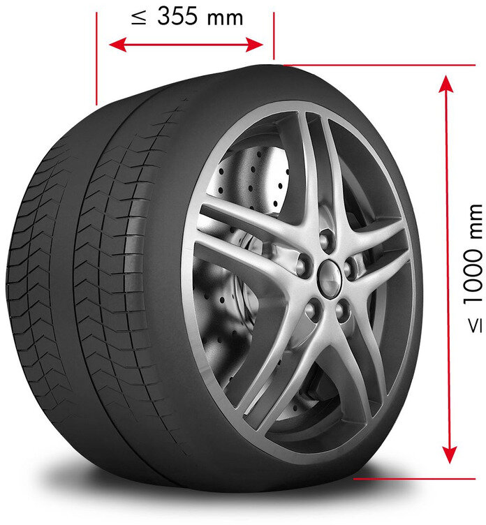 Dekkskifter med hjelpearm 3X400V 24" MW Tools