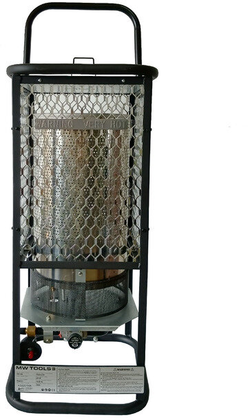 Infrarød gasvarmer 36kW 360° strålevarme MW Tools