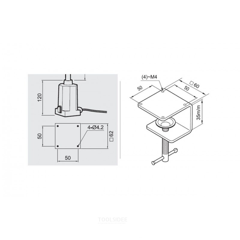 Joustava LED-työvalo suurella LED-nauhalla 300 mm MW Tools