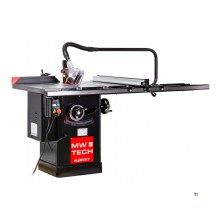 Profesjonelt sagbord, sagehøyde 79 mm, langsgående saging 91 cm, 2,25 kW, 230V med snekkedrevsagenhet Harvey MW-Tech