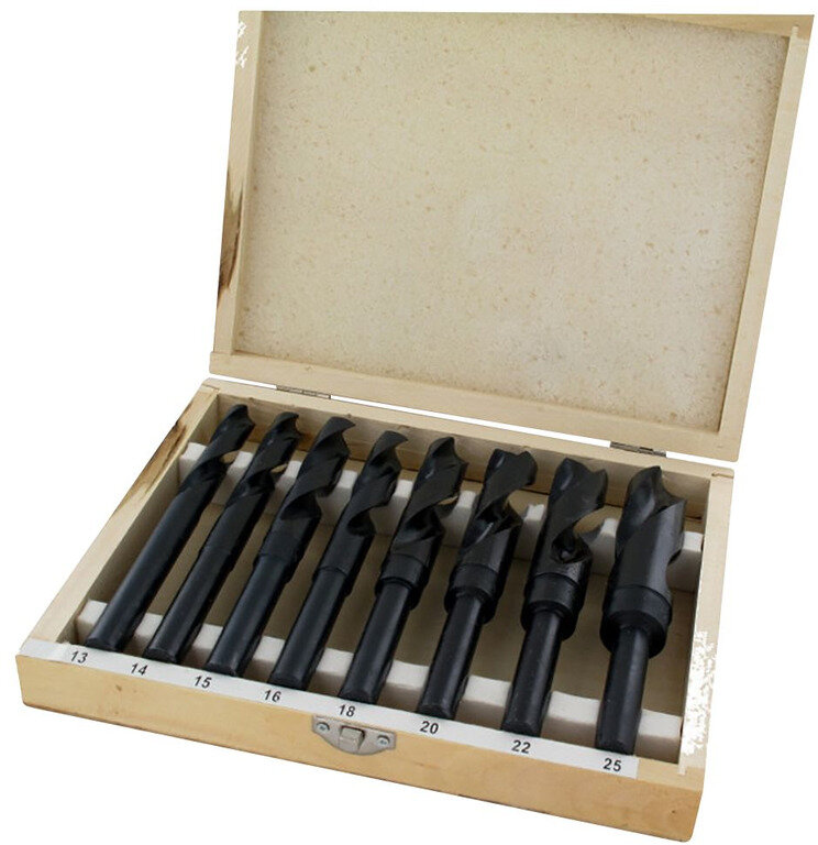 8-delt HSS-boresæt med rullet skaft 13 mm MW-Tech 8-delt HSS-boresæt med rullet skaft 13 mm MW-Tech