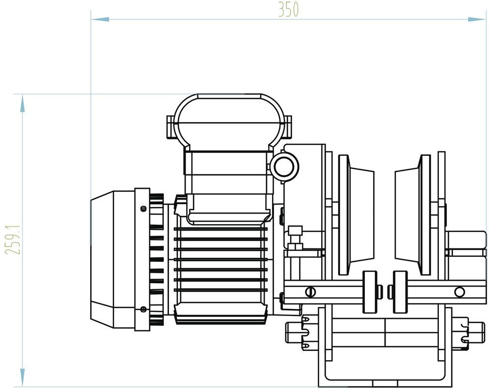 Elektrischer Flaschenzug 500/999kg MW Tools