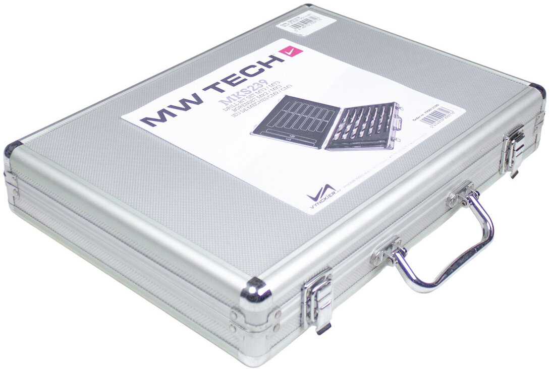 9-delt HSS konisk boresæt med valsede gevind DIN345 MK2 og MK3 bor MW Tools 9-delt HSS konisk boresæt med valsede gevind DIN345 MK2 og MK3 bor MW Tools