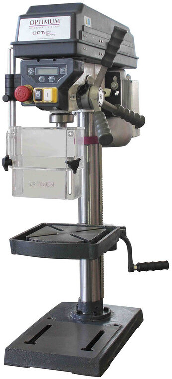 Professionel bænkboremaskine til boring op til ø 16 mm, MK2-montering, 500W, 230V, 5 hastigheder, boretvinge og Optidrill-spænde