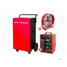 Set BDM90N construction dryer + MV600L fan + heater WEL03 MW Tools
