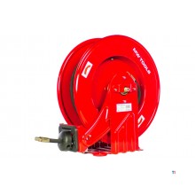 Grease Reel 15 m ø 1/4" 400 bar Powder-coated steel with automatic roll-up and fixed wall bracket MW Tools